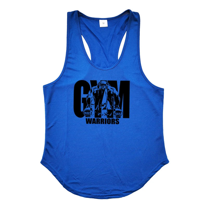 Gym Clothing Fitness Mens Stringer Tank Top Men Mesh Bodybuilding Vest Running Shirt Workout Sleeveless T Shirt Sports Tanktop