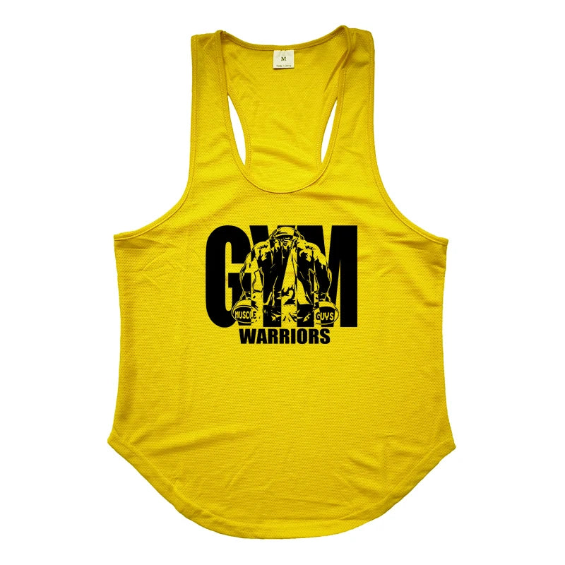 Gym Clothing Fitness Mens Stringer Tank Top Men Mesh Bodybuilding Vest Running Shirt Workout Sleeveless T Shirt Sports Tanktop