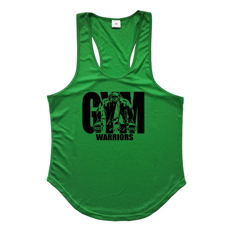 Gym Clothing Fitness Mens Stringer Tank Top Men Mesh Bodybuilding Vest Running Shirt Workout Sleeveless T Shirt Sports Tanktop