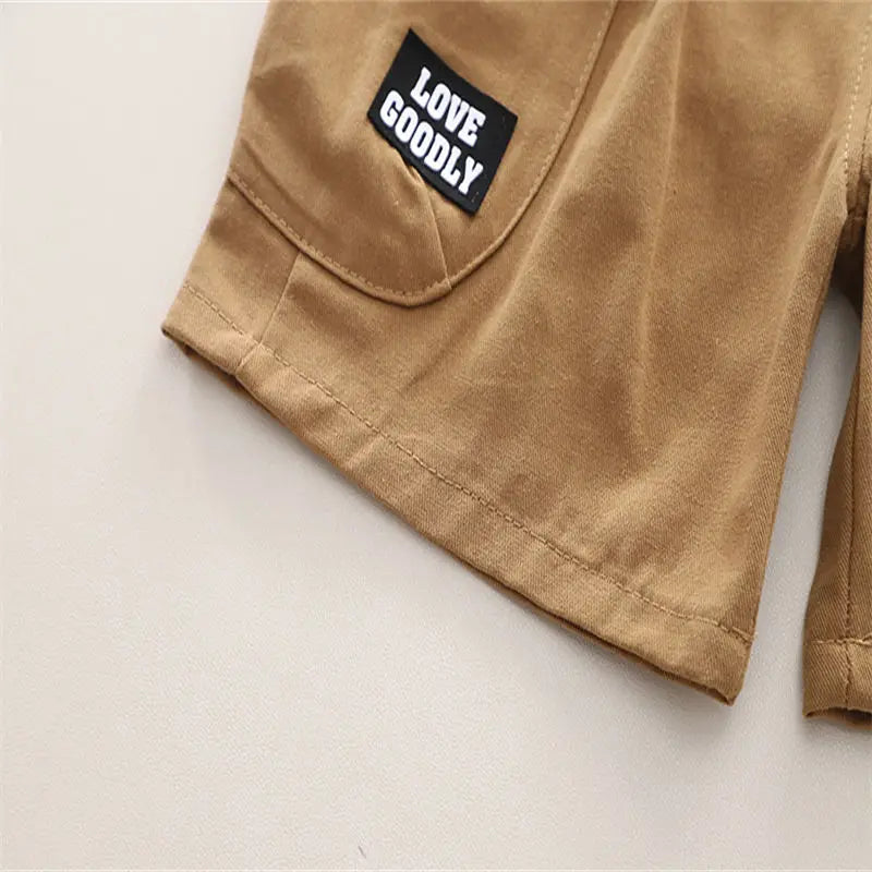 Kids Boy Girls Clothes Infant Cotton Strips T Shirt Shorts Sport 2pcs/Sets Garment Children Tracksuit 1 2 3 4 5  Years
