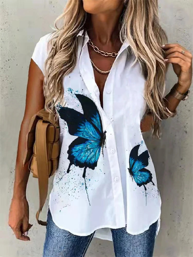 Temperament Summer Women Shirts Casual Large Size Shirts Women Loose Women Tops