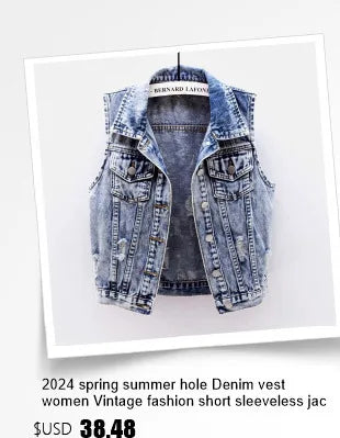 fashion Lace Beaded Denim Vest Women Cardigan 2025 New spring  Sleeveless Jacket Fashion Loose Vintage jeans Waistcoat tide R359