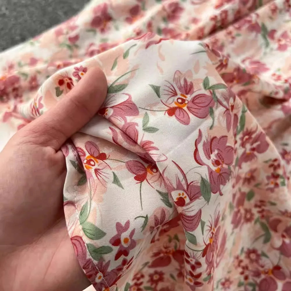 YuooMuoo Romantic Floral Print Long Summer Dress Women Fashion Off Shoulders Straps Vacation Beach Dress Korean Party Vestidos