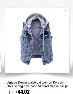 fashion Lace Beaded Denim Vest Women Cardigan 2025 New spring  Sleeveless Jacket Fashion Loose Vintage jeans Waistcoat tide R359