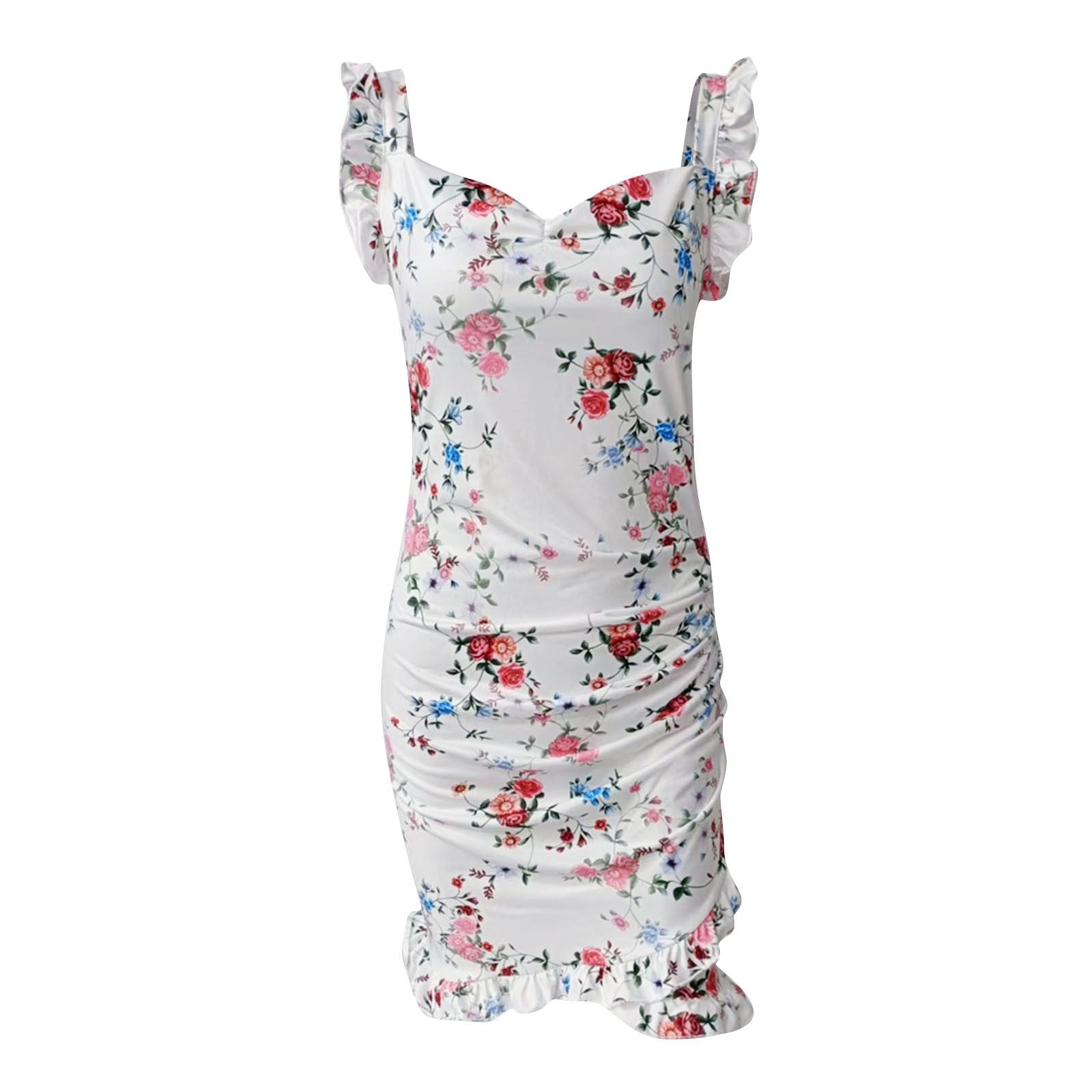 In Boho Floral Dresses For Women Evening Dress Sexy Printed Casual V Neck Party Evening Summer Beach Sundress Vestidos Mujer