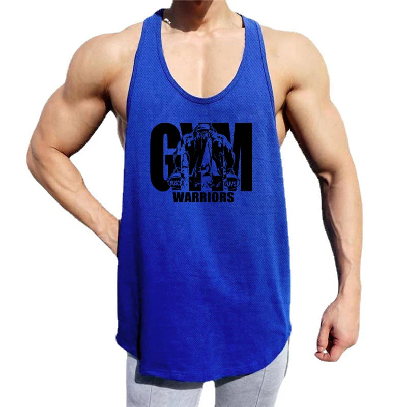 Gym Clothing Fitness Mens Stringer Tank Top Men Mesh Bodybuilding Vest Running Shirt Workout Sleeveless T Shirt Sports Tanktop