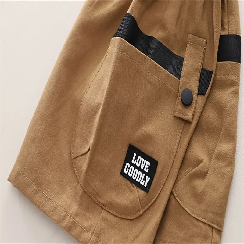 Kids Boy Girls Clothes Infant Cotton Strips T Shirt Shorts Sport 2pcs/Sets Garment Children Tracksuit 1 2 3 4 5  Years