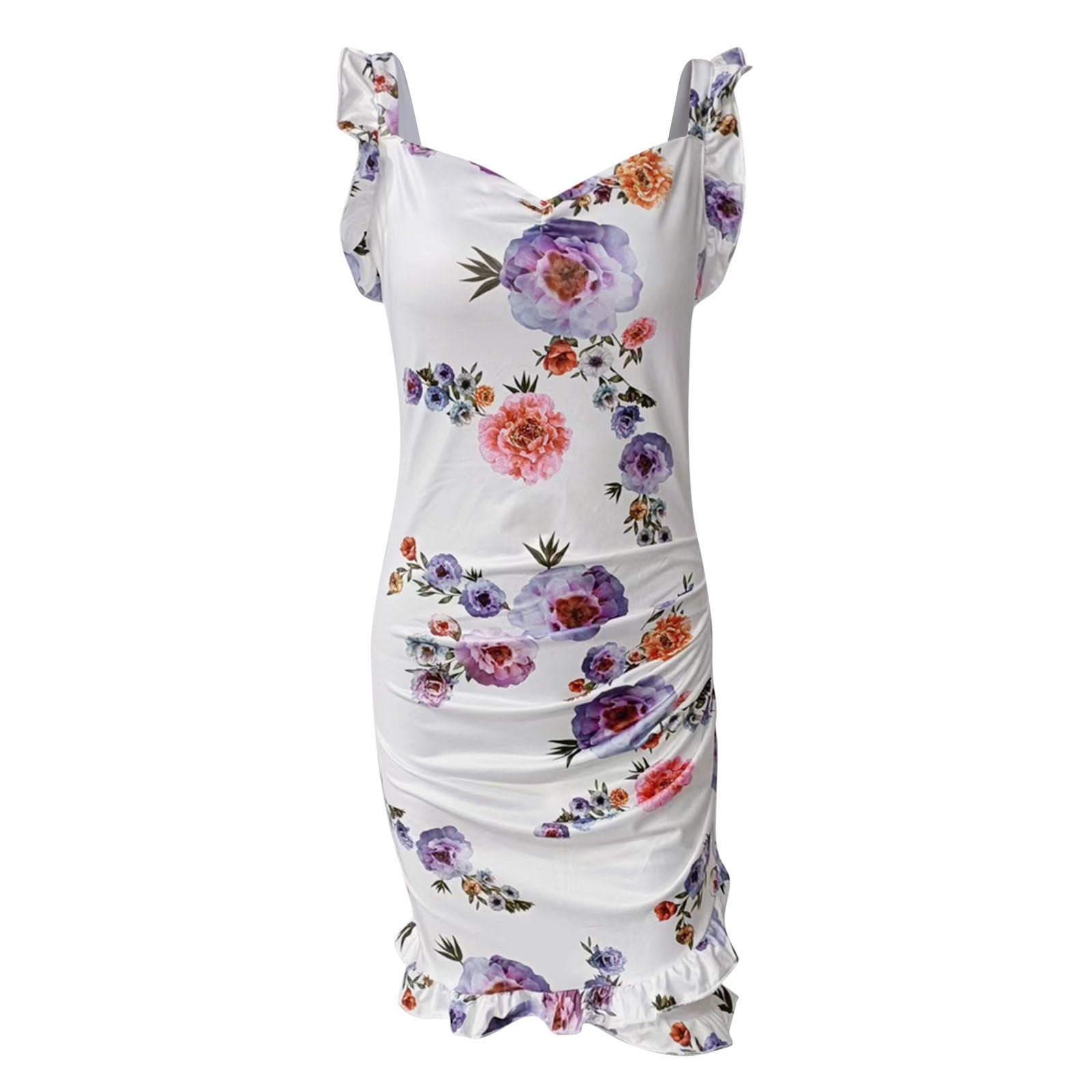 In Boho Floral Dresses For Women Evening Dress Sexy Printed Casual V Neck Party Evening Summer Beach Sundress Vestidos Mujer