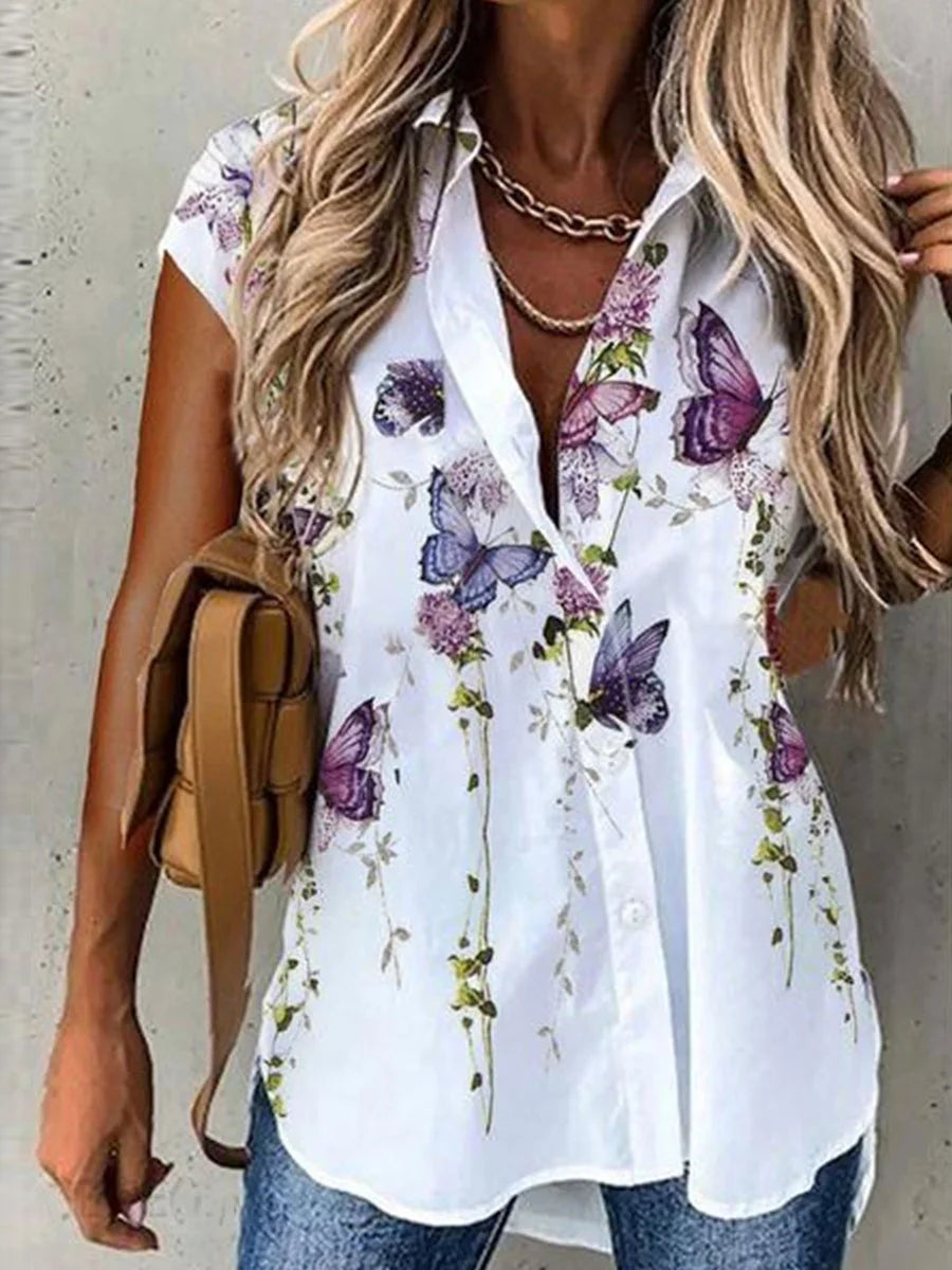 Temperament Summer Women Shirts Casual Large Size Shirts Women Loose Women Tops