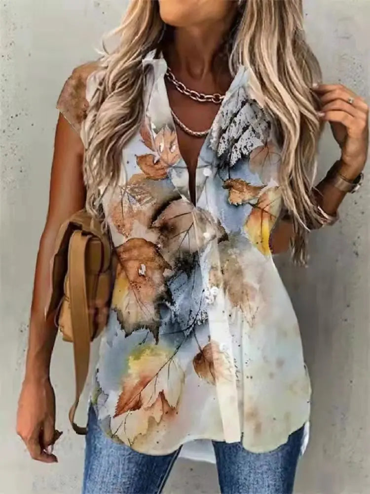 Temperament Summer Women Shirts Casual Large Size Shirts Women Loose Women Tops
