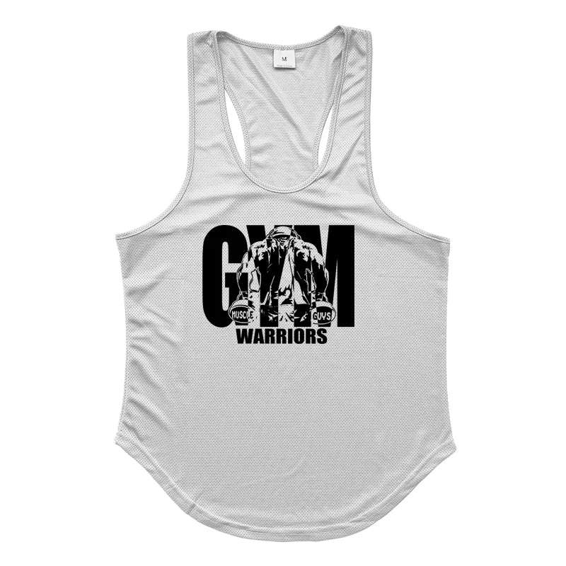 Gym Clothing Fitness Mens Stringer Tank Top Men Mesh Bodybuilding Vest Running Shirt Workout Sleeveless T Shirt Sports Tanktop