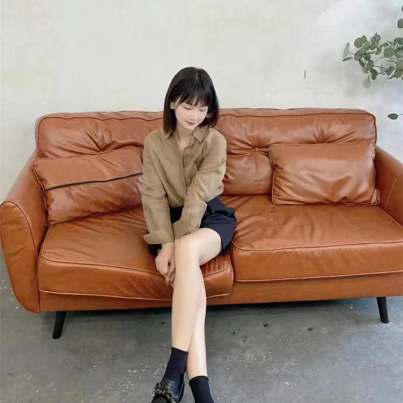Korean Fashion Lady Thin Soft Linen Blouse 2025 Summer Spring Design Long Sleeves Loose Women Shirts